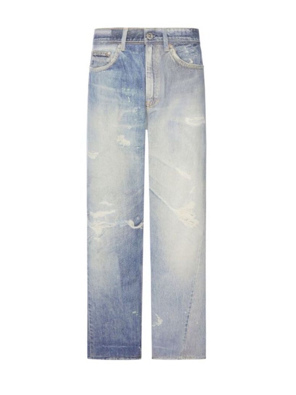 Our Legacy Men Third Cut Cotton Jeans With Digital Print size 32
